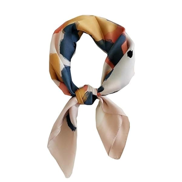 Silk-Feeling Medium Square Satin Scarf