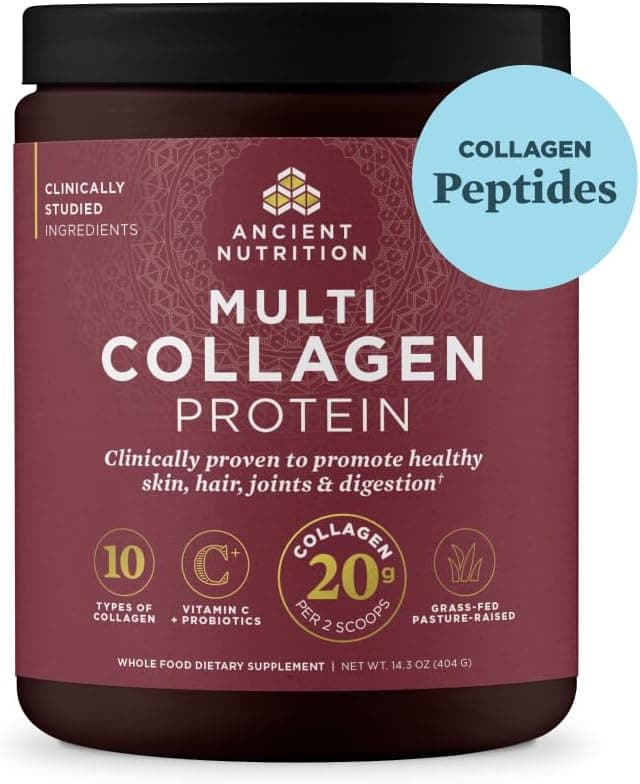 Ancient Nutrition Multi Collagen Protein Powder, Unflavored, 40 Servings