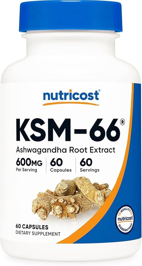Nutricost KSM-66 Ashwagandha Root Extract 600mg, 60 Veggie Capsules