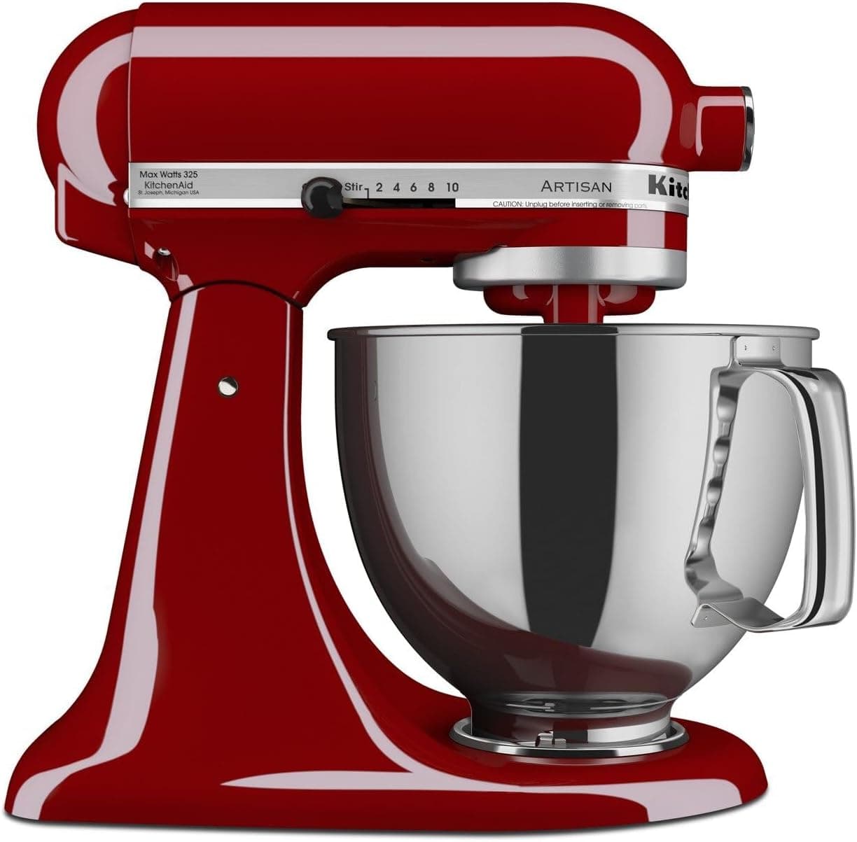 KitchenAid Artisan Series 5 Quart Tilt Head Stand Mixer KSM150PS, Empire Red