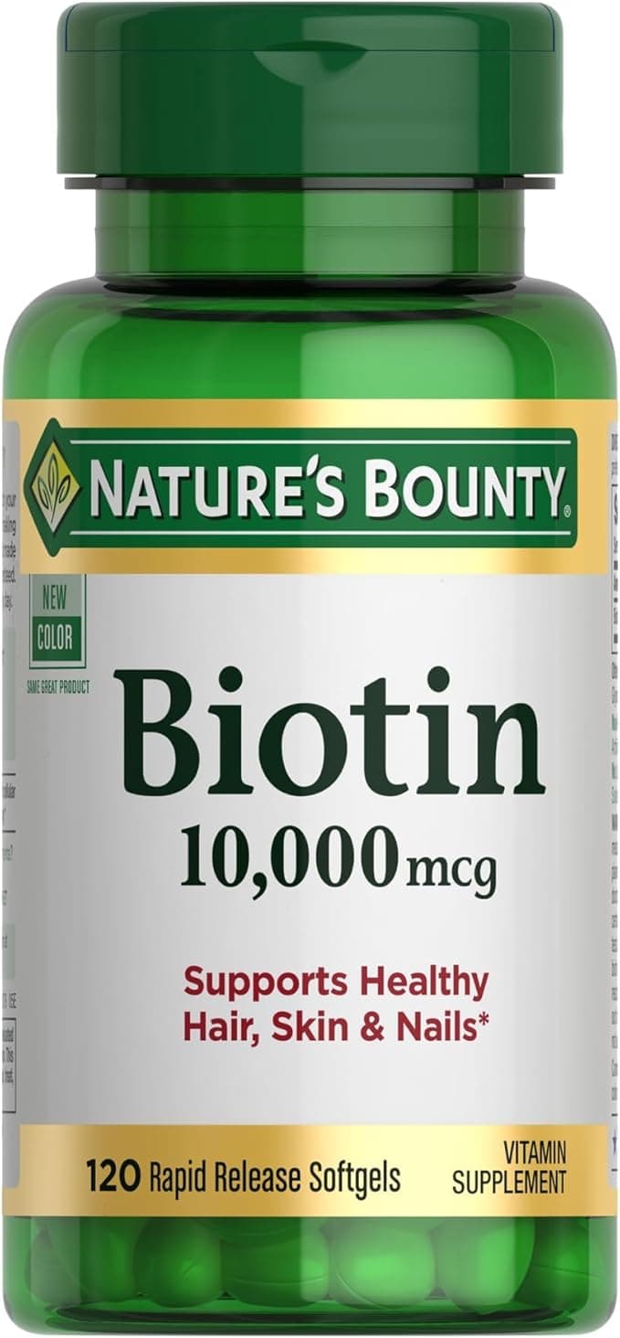 Nature’s Bounty Biotin 10,000mcg — Hair, Skin & Nails