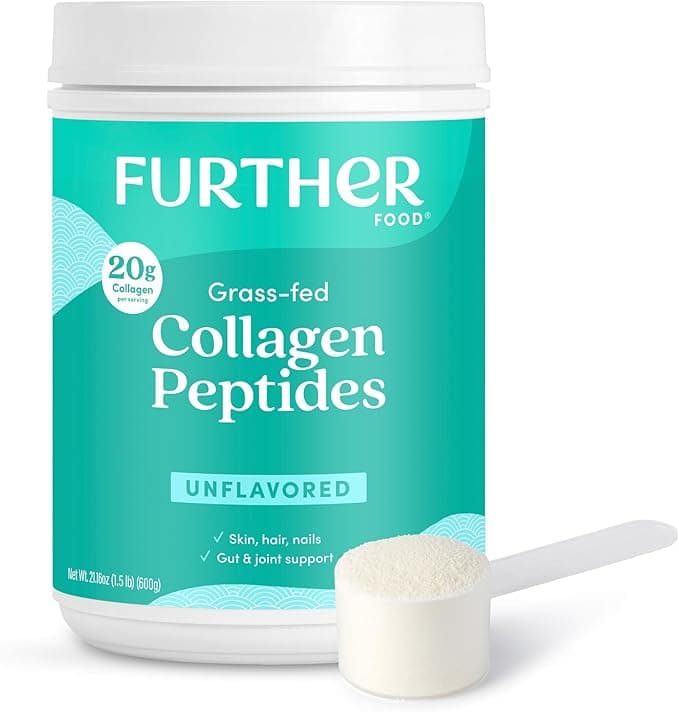 Further Food Unflavored Collagen Peptides Powder – 100% Grass-Fed, Hyd