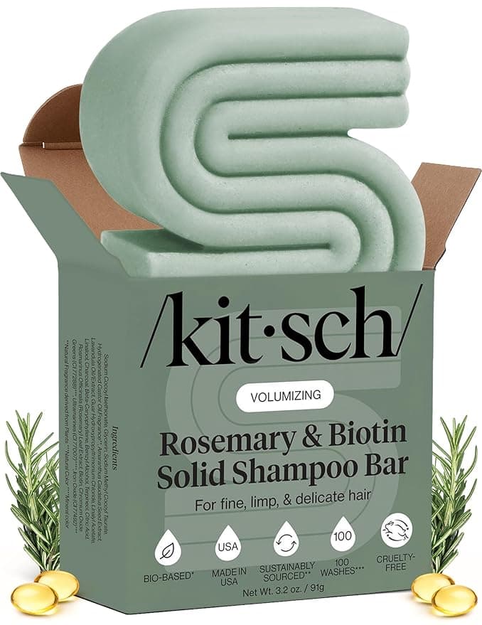 Kitsch Rosemary & Biotin Shampoo Bar – For Hair Growth, Strengthen