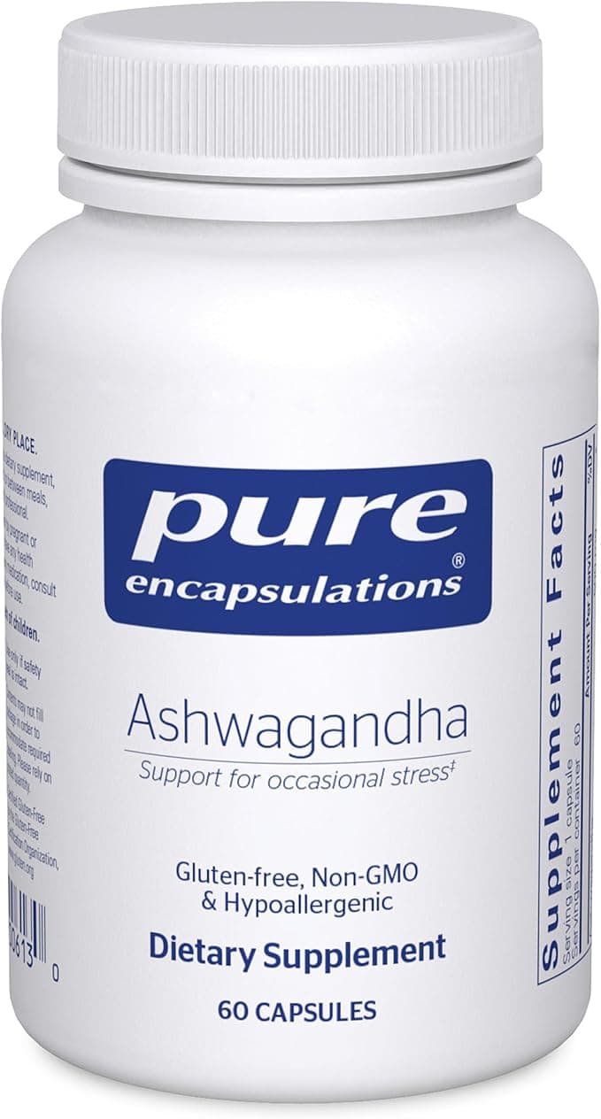 Pure Encapsulations Ashwagandha 500mg — Premium Clean Formulation, Metabolism Support