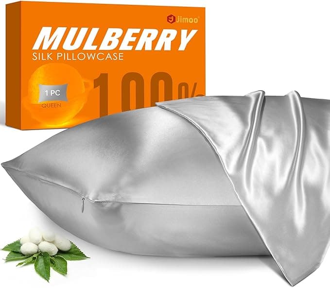 JIMOO 100% Mulberry Silk Pillowcase 22 Momme