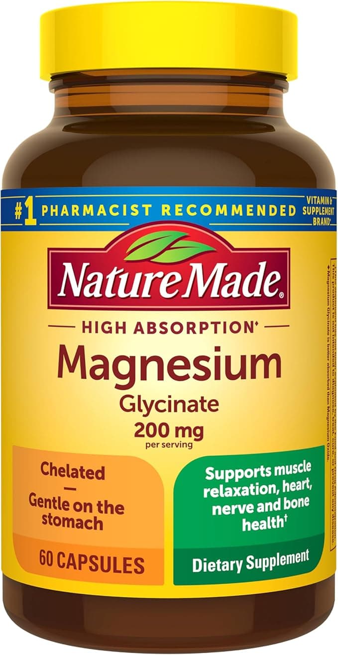 Nature Made Magnesium Glycinate 200mg, 60 Capsules