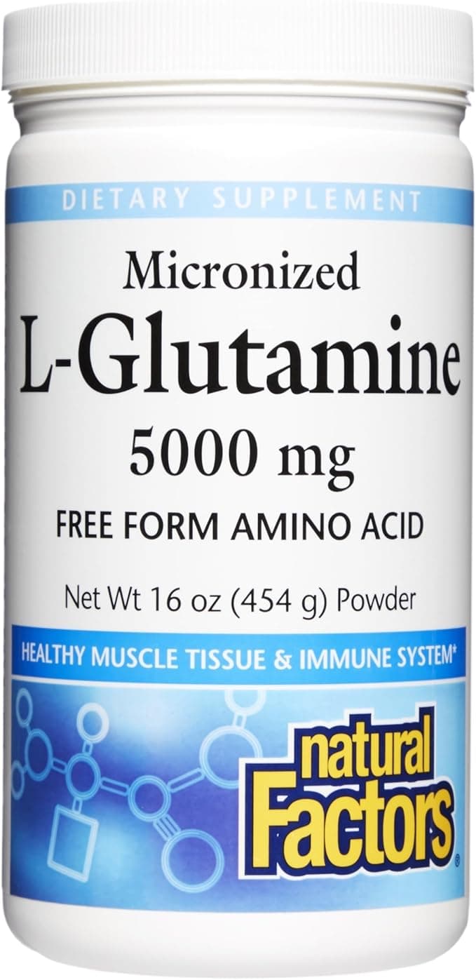 Natural Factors Micronized L-Glutamine 5,000mg Powder – Gut Lining Support