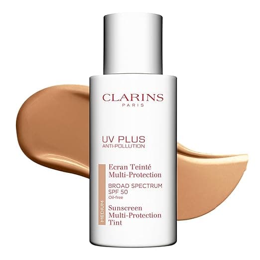 Clarins UV Plus Anti-Pollution Tinted Face Sunscreen SPF 50 — Sheer Finish