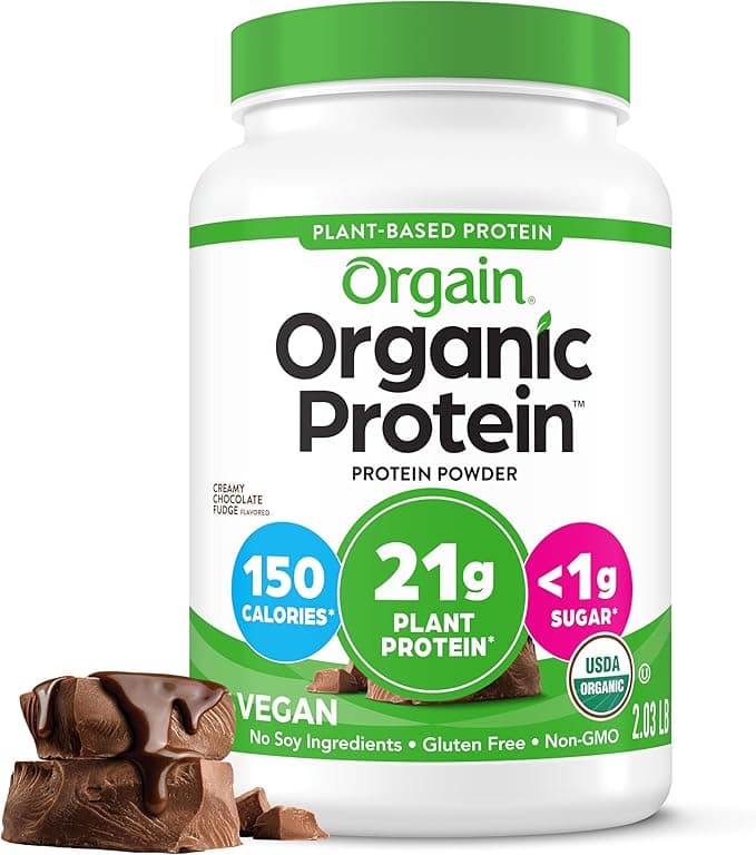 Orgain Organic Protein Powder — Plant-Based, 21g Protein Per Serving