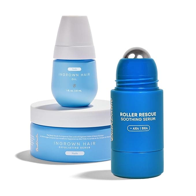 Bushbalm Ingrown Hair Routine – Roller Rescue, Nude Oil and Nude Scrub