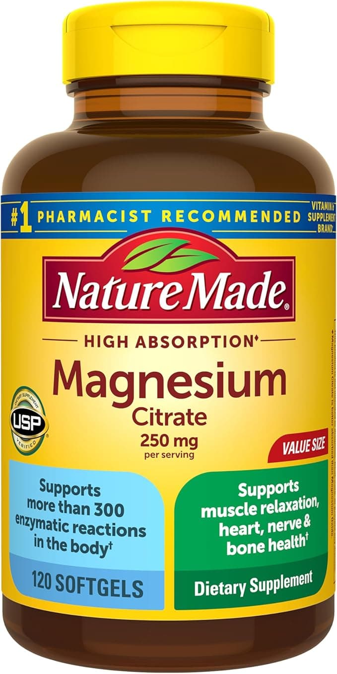 Nature Made Magnesium Citrate 250 mg per serving, Magnesium Supplement