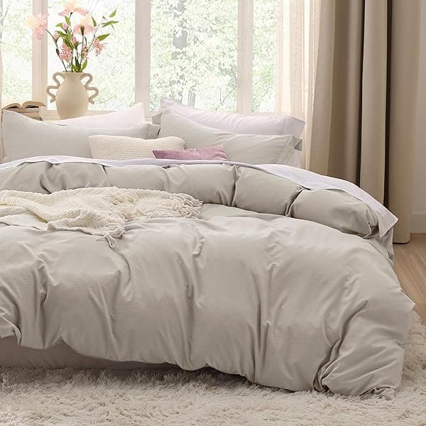 Bedsure Linen Duvet Cover Set