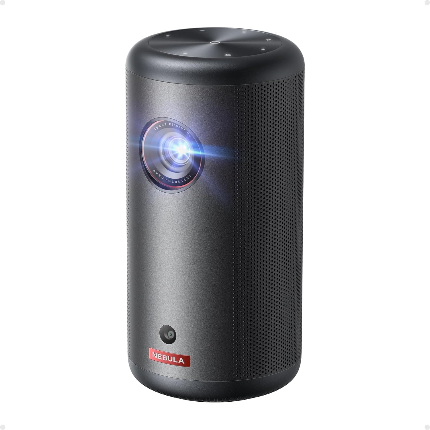 NEBULA Capsule 3 GTV Portable Mini Projector, Netflix Officially Licensed, 1080P, 120-Inch Display, Dolby Digital