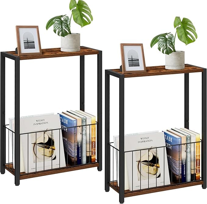Homleke Narrow Side Tables Set of 2