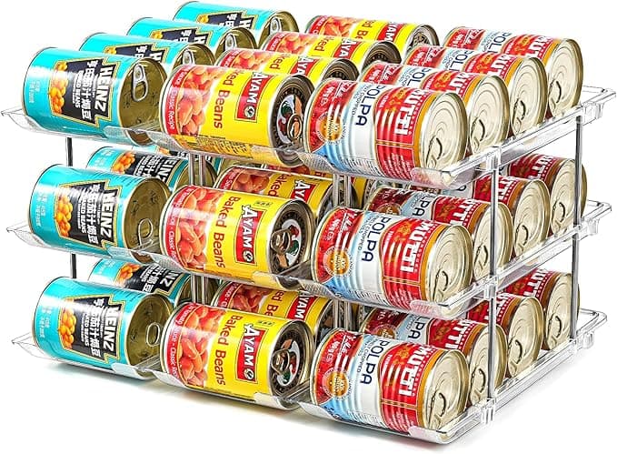 Can Organizer for Pantry, Stacking Can Storage Organizer Pantry,Automa