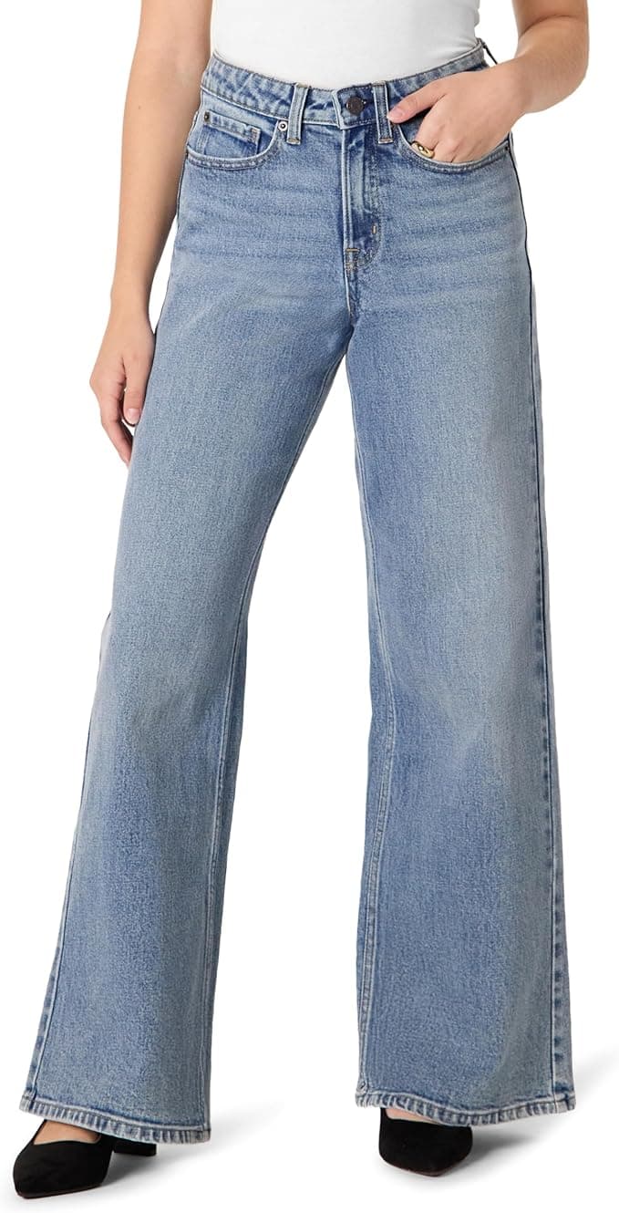 Amazon Essentials Women's High-Rise Wide Leg Crop Jeans
