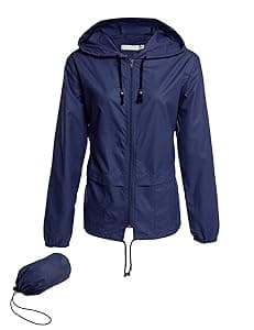 Avoogue Raincoat Women Lightweight Waterproof Packable