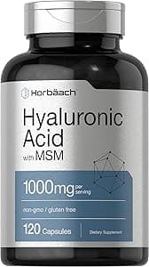 Horbäach Hyaluronic Acid with MSM 1000mg, 120 Capsules