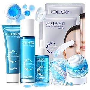 Collagen Skincare Set 7 Piece Face Care Kit