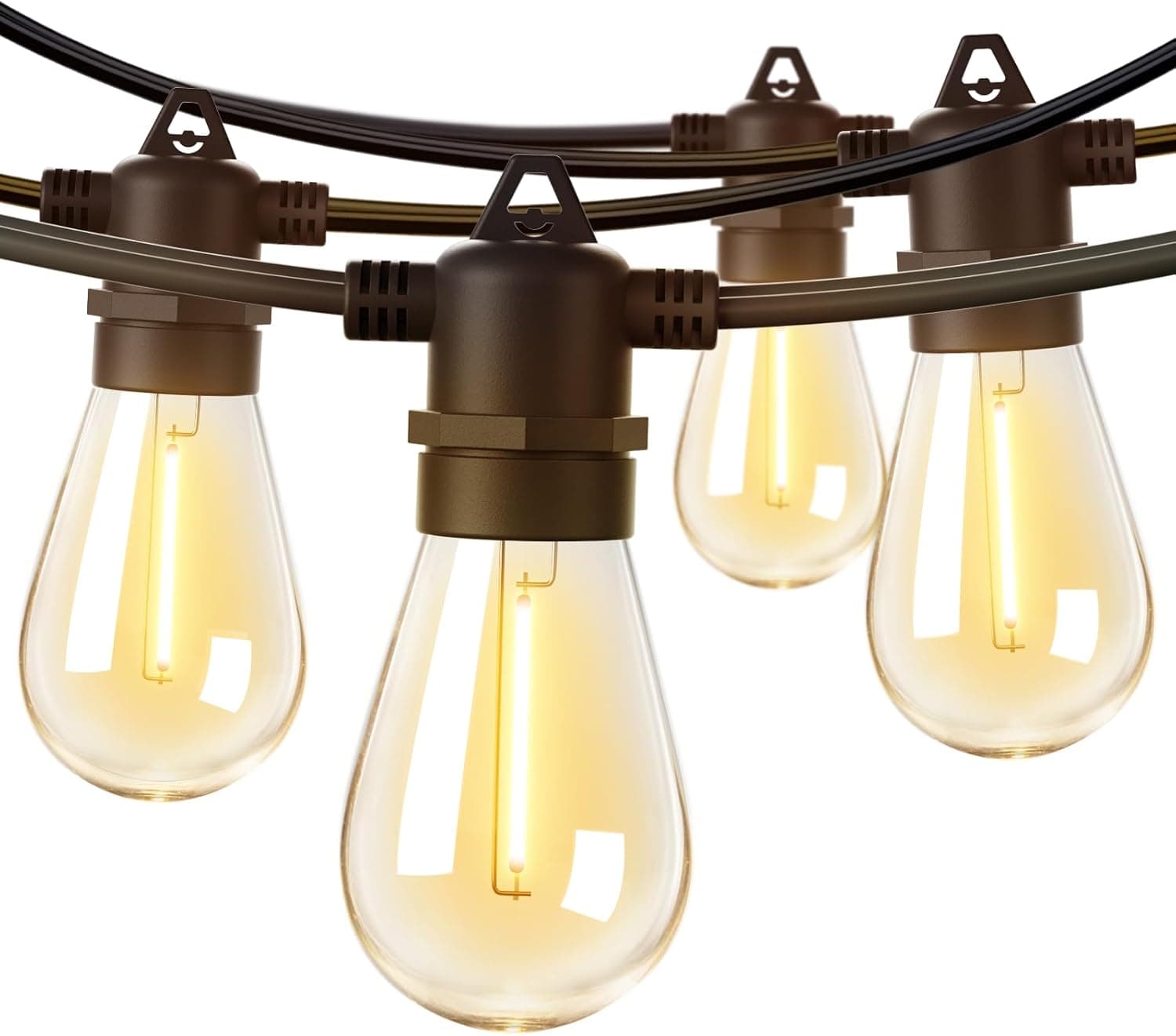 addlon 50FT LED Outdoor String Lights with Edison Bulbs