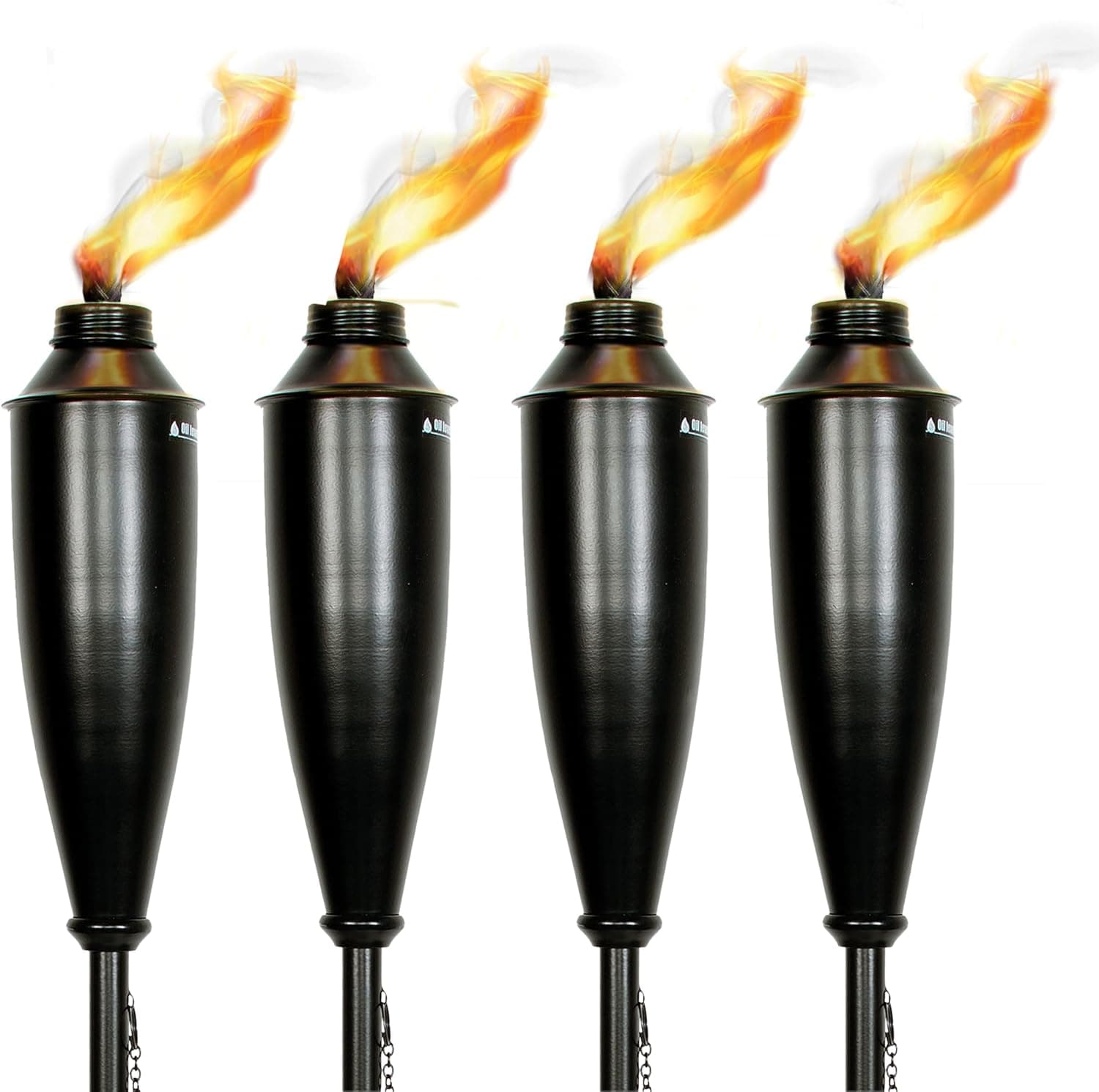 Deco Home Pack of 4 Metal Garden Torches for Outside