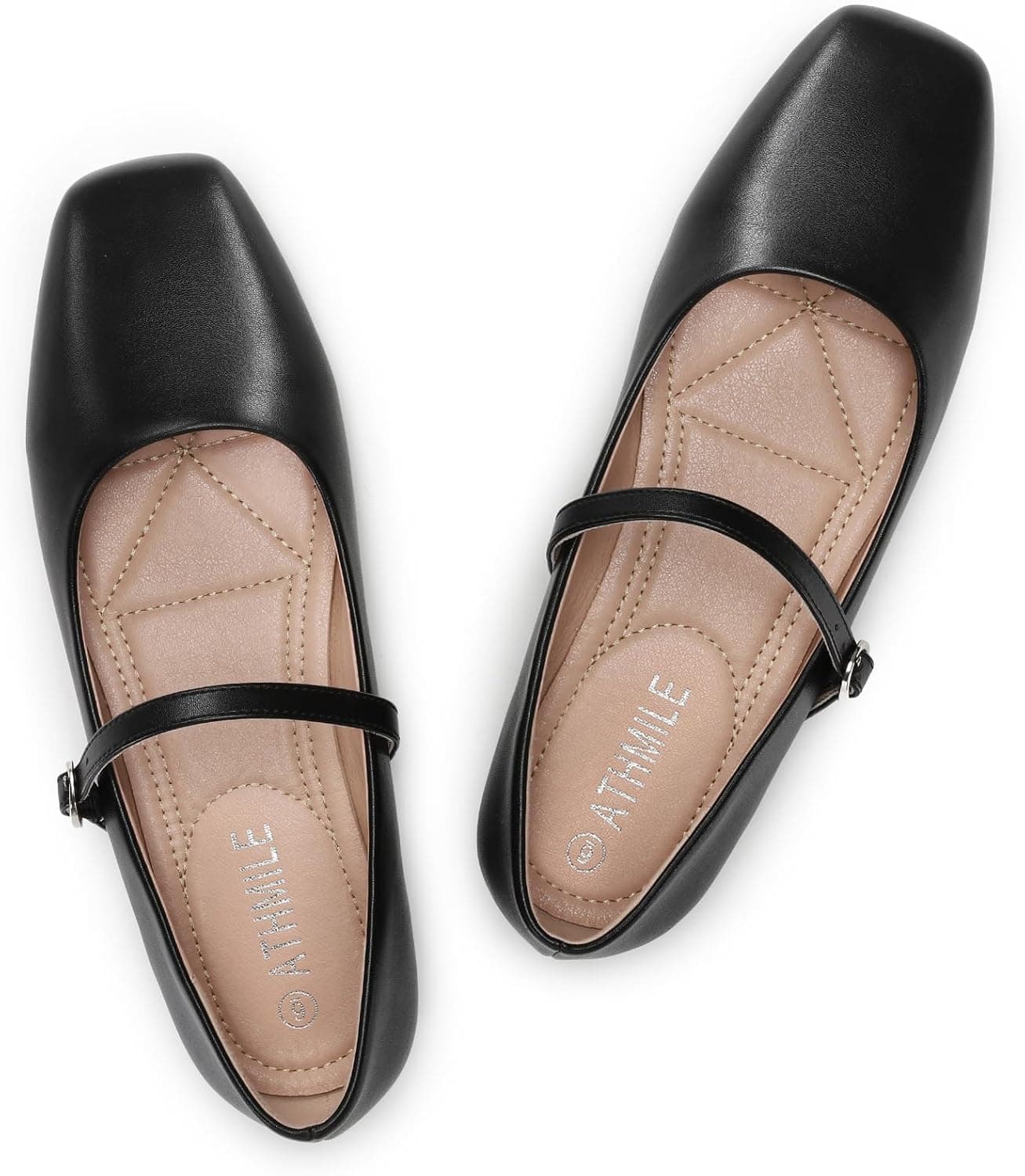 ATHMILE Slip-On Mary Jane Ballet Flat