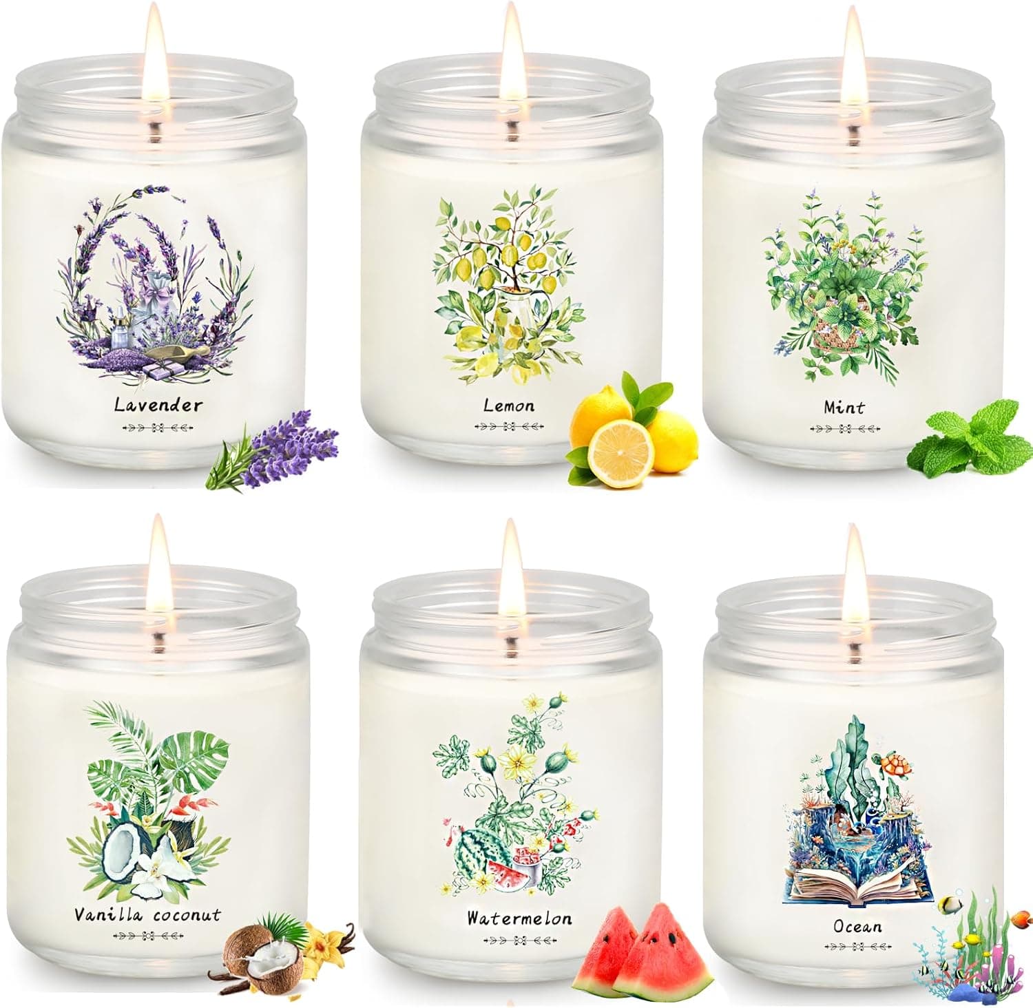 Spring Scented Candles Gift Set – 37.8oz Soy Wax, 300h Burn