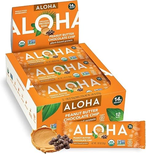 ALOHA Organic Plant Based Protein Bars — Peanut Butter Chocolate Chip